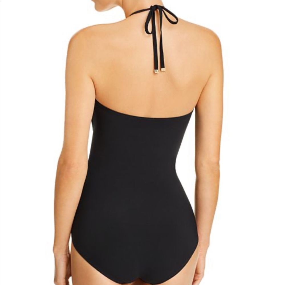 Kate Spade bandeau black one piece swimsuit sz S - Picture 2 of 6